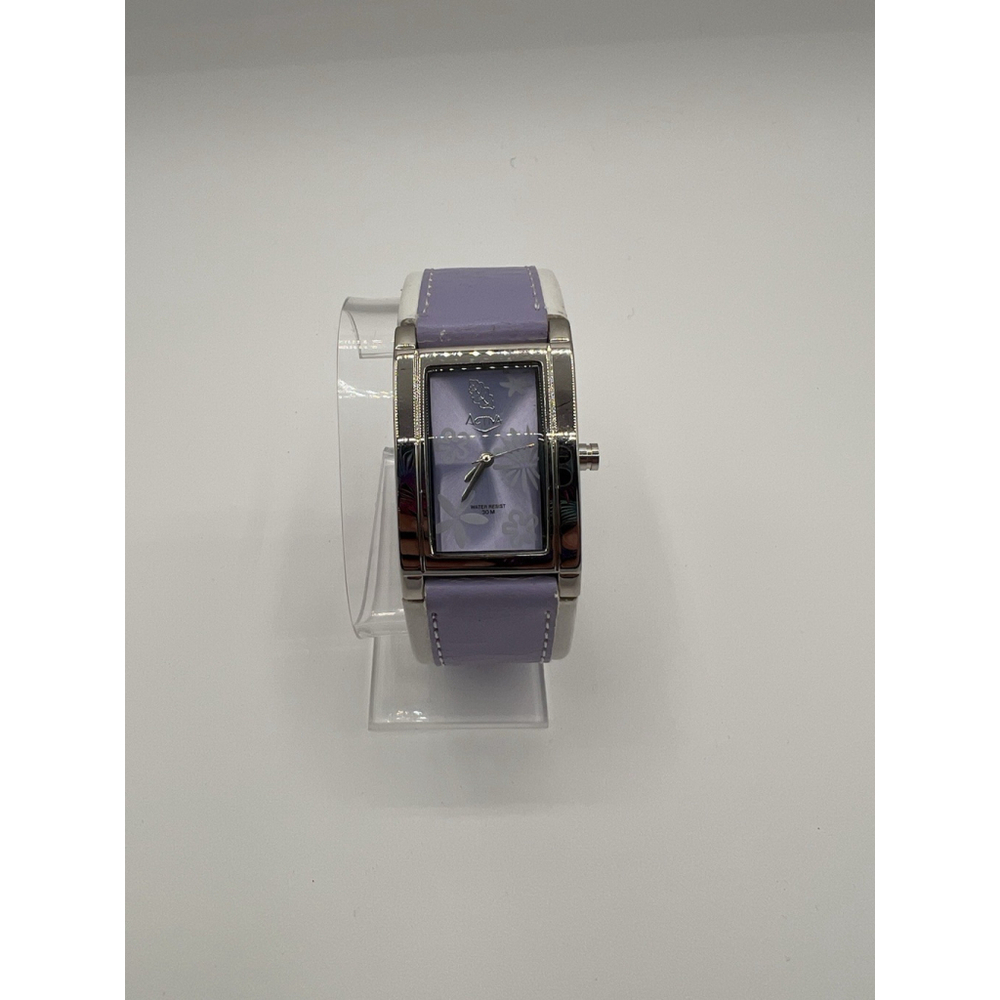 Activa Analog Woman’s Watch Purple Dial Leather Sliver Tone Casual Wristband - Picture 2 of 11